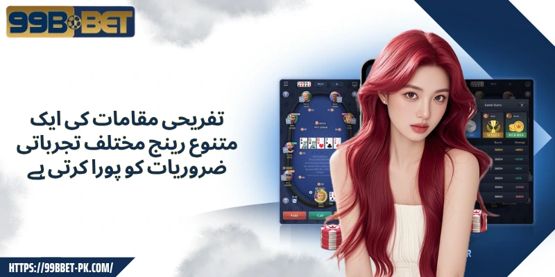 تفریحی مقامات کی ایک متنوع رینج مختلف تجرباتی ضروریات کو پورا کرتی ہے