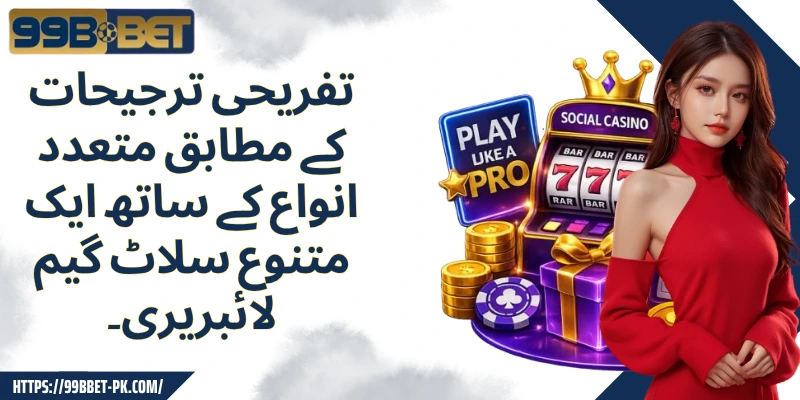 Diverse 99BBET slot game library with multiple genres